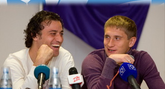 Гусев и Самодин в хорошем настроении, фото fcdnipro.ua